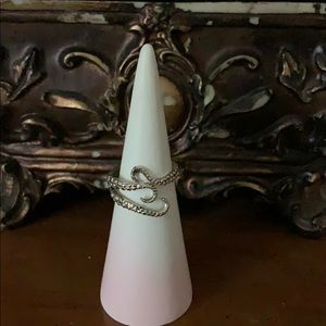 Silver octopus tentacle ring